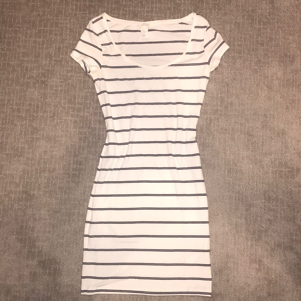 Double striped midi dress